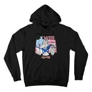 I Voted Werewolf Funny Tall Hoodie