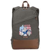 I Voted Werewolf Funny Cotton Canvas Backpack