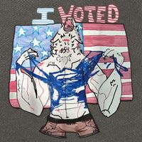 I Voted Werewolf Funny Cotton Canvas Backpack