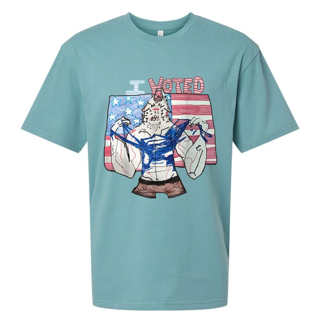 I Voted Werewolf Funny Sueded Cloud Jersey T-Shirt