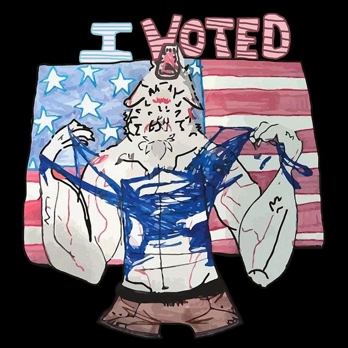 I Voted Werewolf Funny Cooling Performance Crew T-Shirt