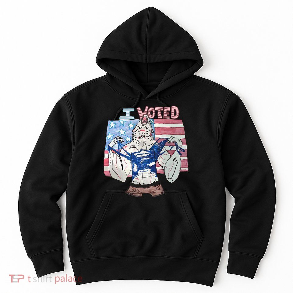 I Voted Werewolf Funny Hoodie