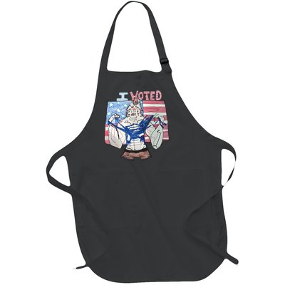 I Voted Werewolf Funny Full-Length Apron With Pockets