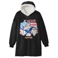 I Voted Werewolf Funny Hooded Wearable Blanket