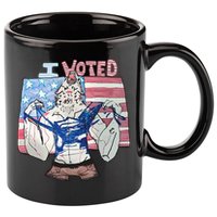 I Voted Werewolf Funny 11oz C Handle Ceramic Mug