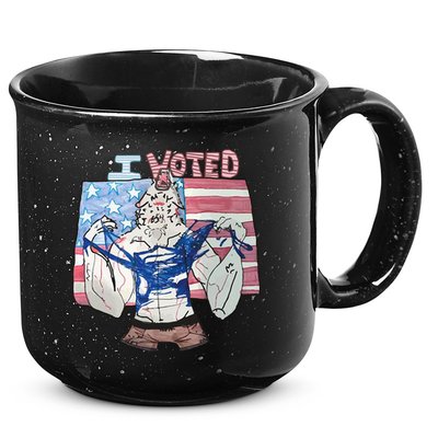 I Voted Werewolf Funny 15oz Campfire Ceramic Mug