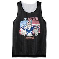 I Voted Werewolf Funny Mesh Reversible Basketball Jersey Tank