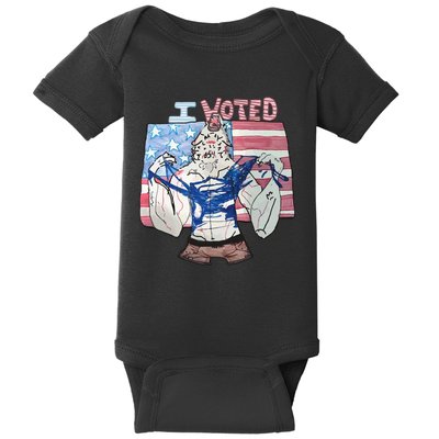 I Voted Werewolf Funny Baby Bodysuit