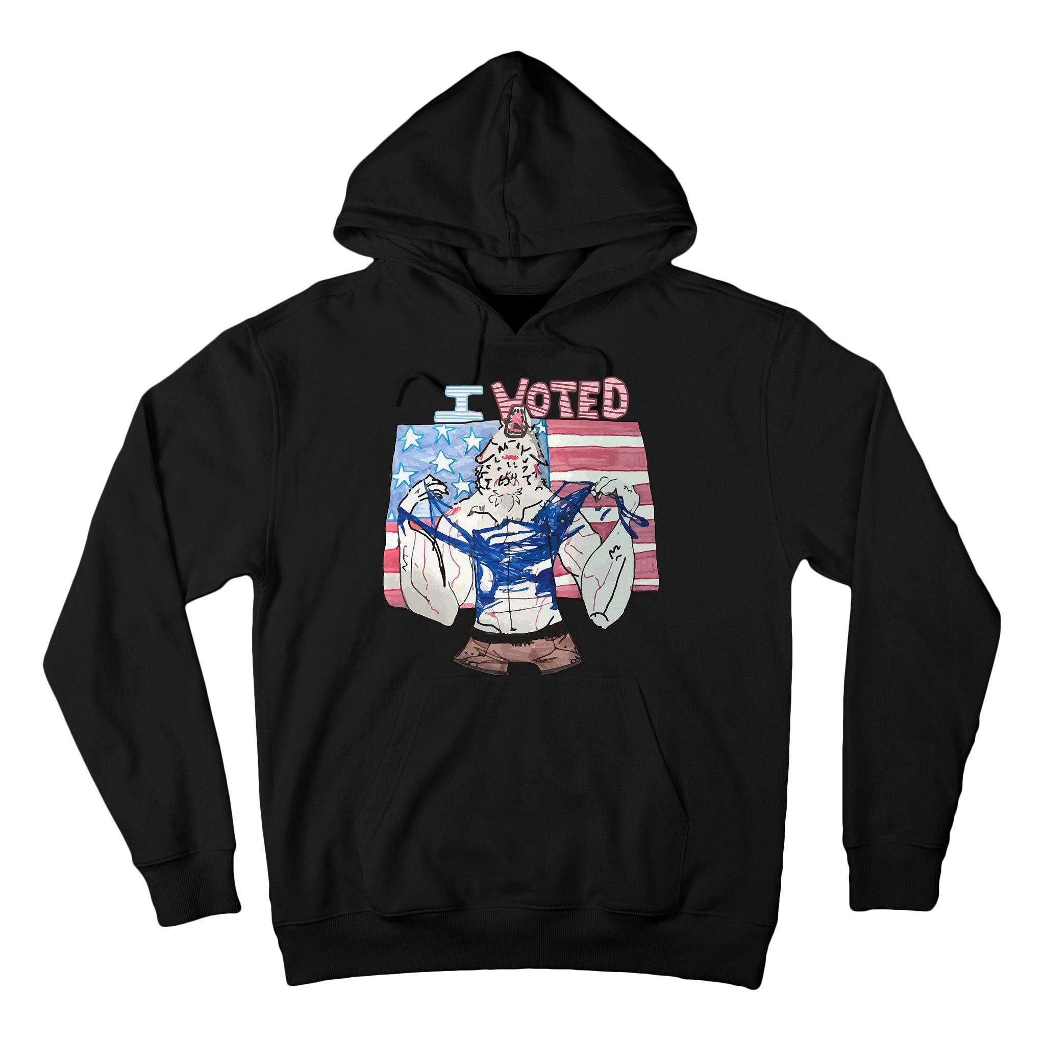 I Voted Werewolf Funny Tall Hoodie