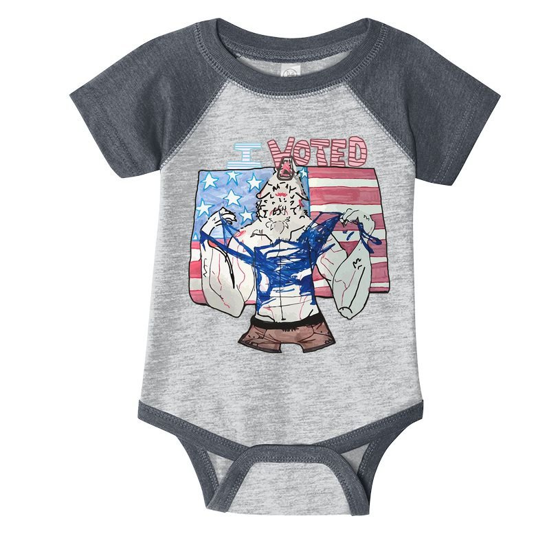 I Voted Werewolf Funny Infant Baby Jersey Bodysuit
