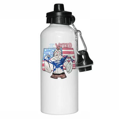 I Voted Werewolf Funny Aluminum Water Bottle