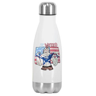 I Voted Werewolf Funny Stainless Steel Insulated Water Bottle