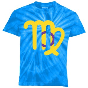 Intersexual Virgo Zodiac Sign Intersex Pride Flag Meaningful Gift Kids Tie-Dye T-Shirt