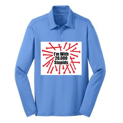 IM With 20000 Stupids Silk Touch Performance Long Sleeve Polo