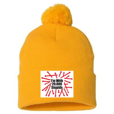 IM With 20000 Stupids Pom Pom 12in Knit Beanie