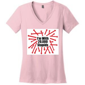 IM With 20000 Stupids Women's V-Neck T-Shirt