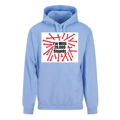 IM With 20000 Stupids Unisex Surf Hoodie