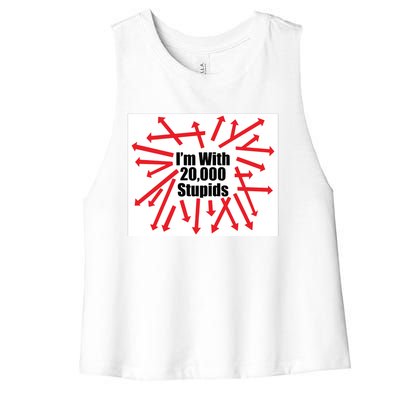 IM With 20000 Stupids Women's Racerback Cropped Tank