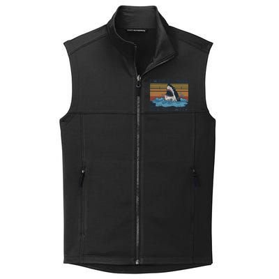 I Wait All Year For This Week Funny Shark Vintage Beach Gift Collective Smooth Fleece Vest