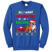 I Want A Bulldog For Christmas Ugly Sweater Dog Xmas Outfit Gift Sweatshirt