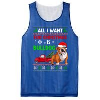 I Want A Bulldog For Christmas Ugly Sweater Dog Xmas Outfit Gift Mesh Reversible Basketball Jersey Tank