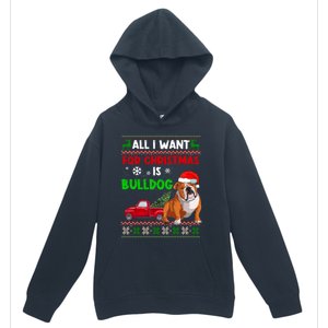 I Want A Bulldog For Christmas Ugly Sweater Dog Xmas Outfit Gift Urban Pullover Hoodie