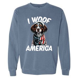 I Woof America Cute Gift Garment-Dyed Sweatshirt