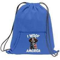 I Woof America Cute Gift Sweatshirt Cinch Pack Bag