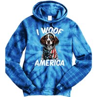 I Woof America Cute Gift Tie Dye Hoodie