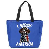 I Woof America Cute Gift Zip Tote Bag