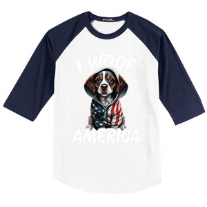 I Woof America Cute Gift Baseball Sleeve Shirt