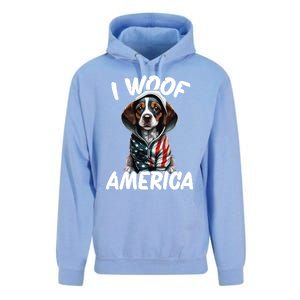 I Woof America Cute Gift Unisex Surf Hoodie