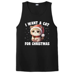 I Want A Cat For Christmas Cute Cats Gift PosiCharge Competitor Tank