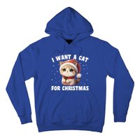 I Want A Cat For Christmas Cute Cats Gift Hoodie