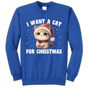 I Want A Cat For Christmas Cute Cats Gift Sweatshirt