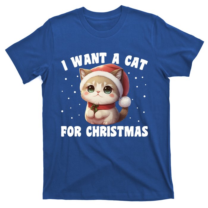 I Want A Cat For Christmas Cute Cats Gift T-Shirt