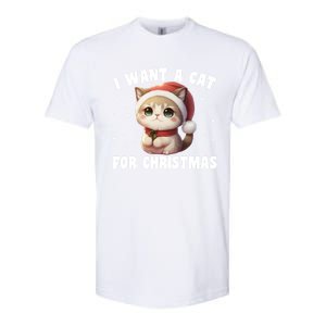 I Want A Cat For Christmas Cute Cats Gift Softstyle CVC T-Shirt