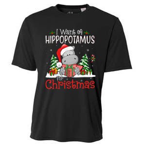 I Want A Hippopotamus For Christmas Xmas Hippo Cooling Performance Crew T-Shirt