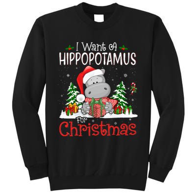 I Want A Hippopotamus For Christmas Xmas Hippo Sweatshirt