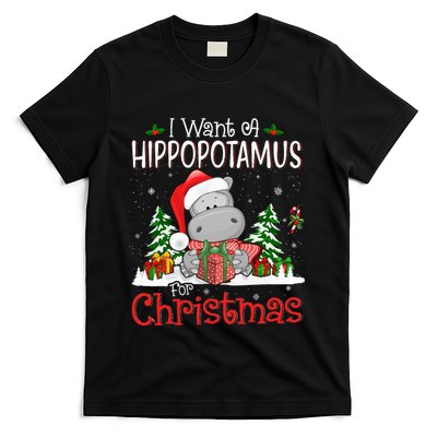 I Want A Hippopotamus For Christmas Xmas Hippo T-Shirt