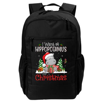 I Want A Hippopotamus For Christmas Xmas Hippo Daily Commute Backpack