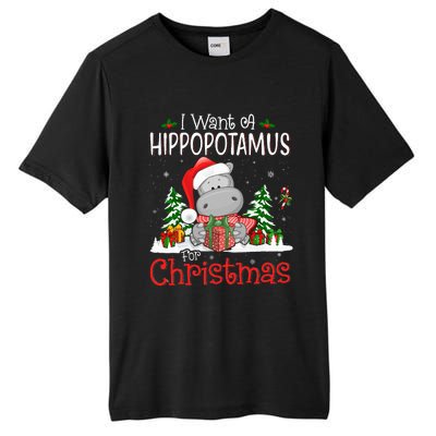 I Want A Hippopotamus For Christmas Xmas Hippo Tall Fusion ChromaSoft Performance T-Shirt