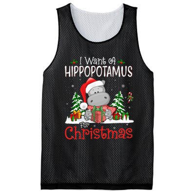 I Want A Hippopotamus For Christmas Xmas Hippo Mesh Reversible Basketball Jersey Tank