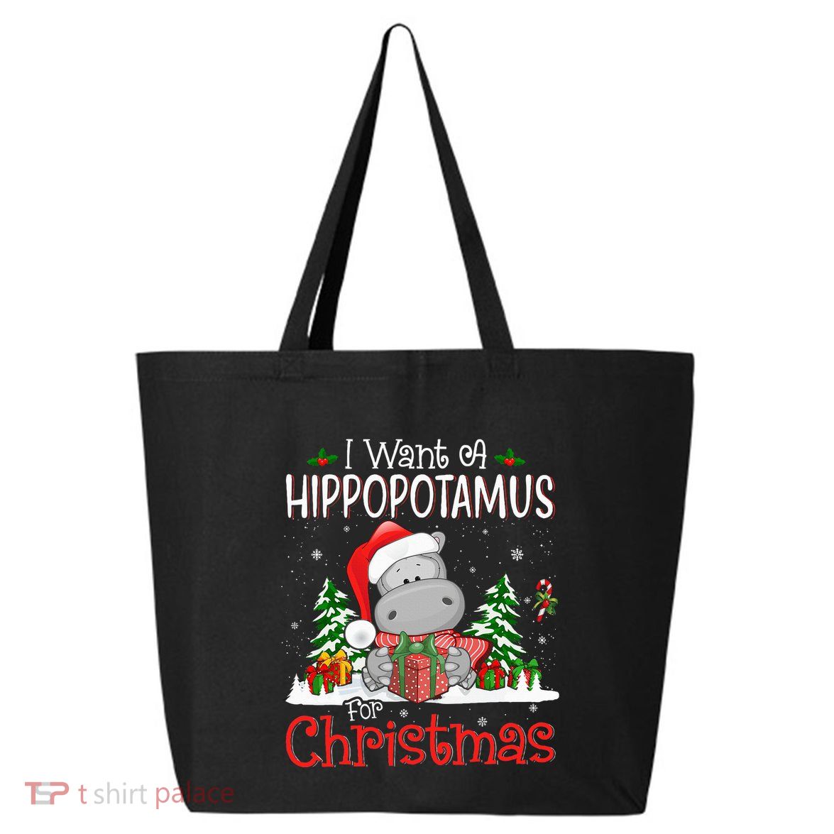 I Want A Hippopotamus For Christmas Xmas Hippo 25L Jumbo Tote