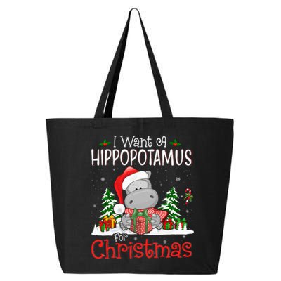 I Want A Hippopotamus For Christmas Xmas Hippo 25L Jumbo Tote