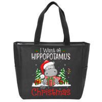 I Want A Hippopotamus For Christmas Xmas Hippo Zip Tote Bag