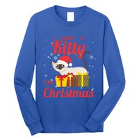 I Want A Kitty Cat For Christmas Funny Cute Magical Holiday Funny Gift Long Sleeve Shirt