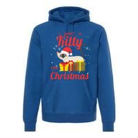 I Want A Kitty Cat For Christmas Funny Cute Magical Holiday Funny Gift Premium Hoodie