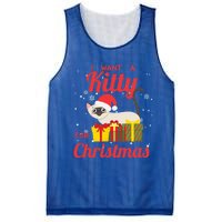 I Want A Kitty Cat For Christmas Funny Cute Magical Holiday Funny Gift Mesh Reversible Basketball Jersey Tank