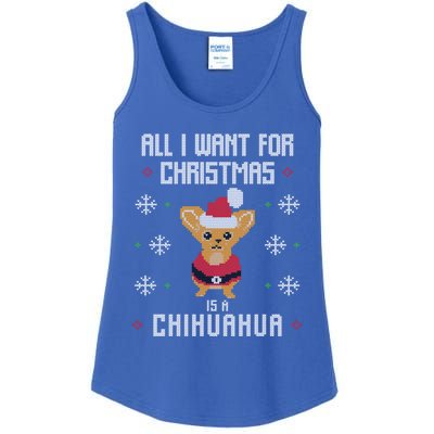 I Want A Chihuahua For Christmas Cute Chihuahua Xmas Funny Gift Ladies Essential Tank